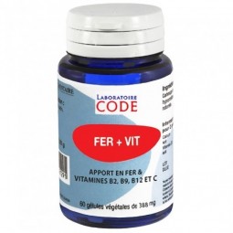 Fer + Vit 60 gelules végétales 388 mg
