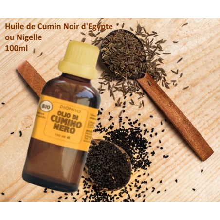 Huile Bio de Cumin Noir (Nigelle) d'Egypte 100 ml