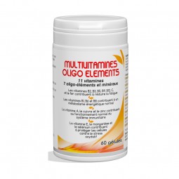 Multivitamines-Oligo Eléments - 11 vitamines + 7 Oligo éléments et minéraux